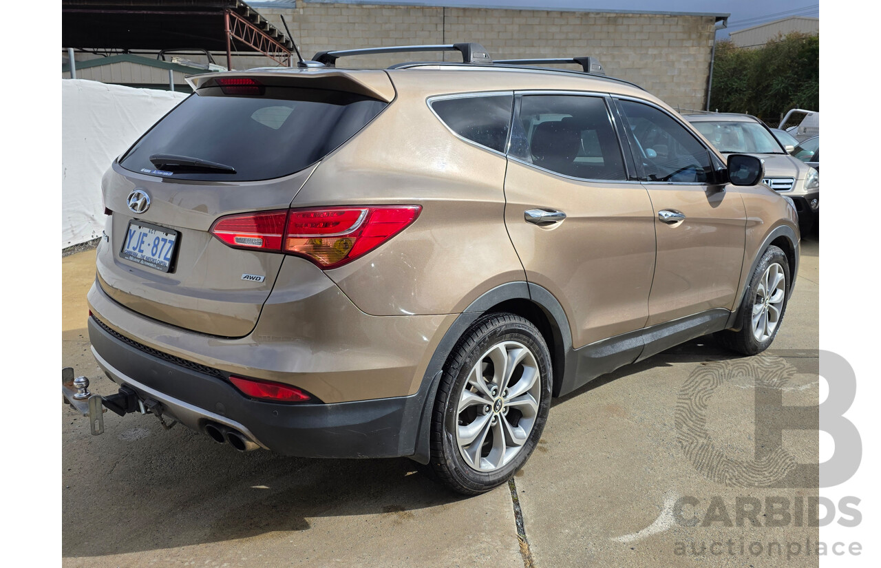 11/2012 Hyundai Santa Fe Highlander CRDi (4x4) CM MY12 4d Wagon Brown Turbo Diesel 2.2L - 7 seats