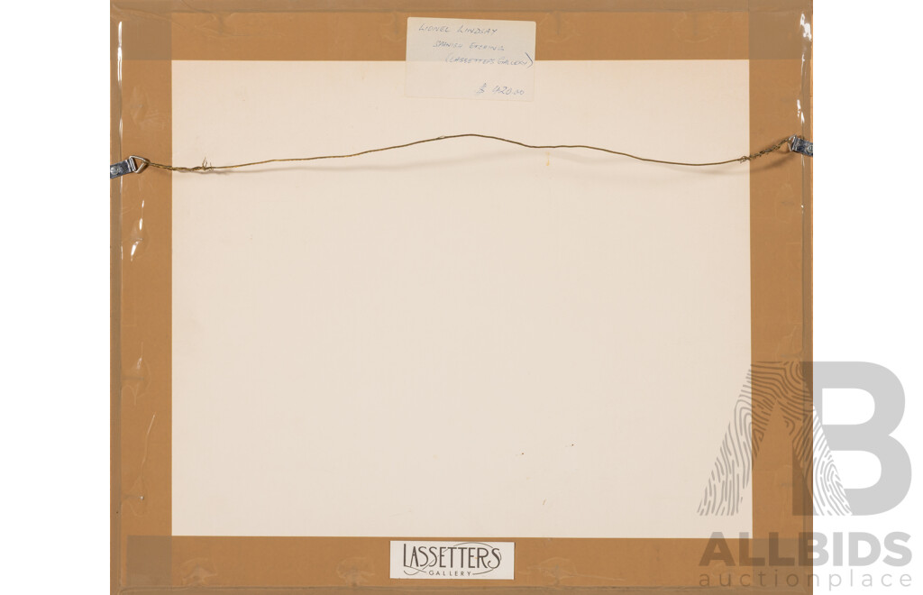 Lionel Lindsay, (19th/20th Centuries, Australian, 1874-1961), the Matadero, Segovia, Spain (1926), Dry Point Etching, 38 x 44 cm (frame)