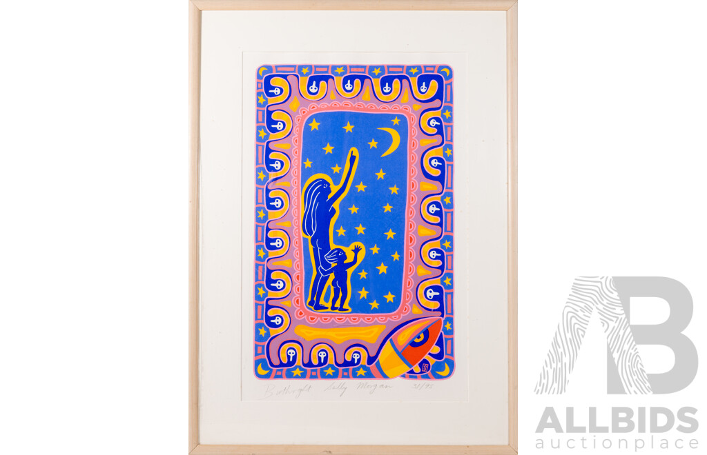 Sally Morgan, (20th Century, Indigenous-Australian, 1951-), Birthright, Limited Edition Lithograph, 83 x 60 cm (frame)