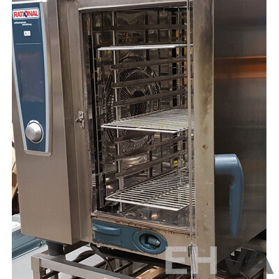 Rational SCC WE 101 Combi Oven with 10 Slot Cooling Rack Stand