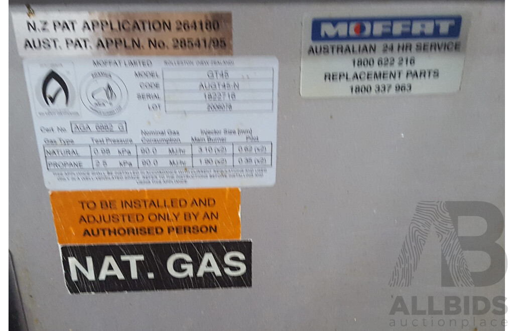 Moffat Blue Seal (GT45) 450mm Single Pan Natural Gas 20L Deep Fryer