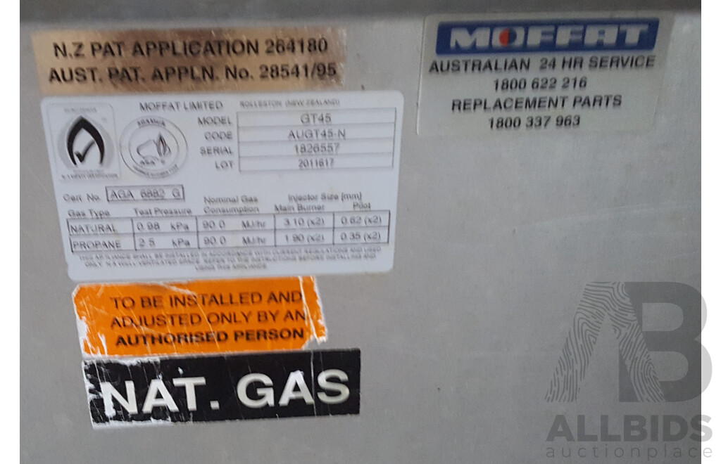 Moffat Blue Seal (GT45) 450mm Single Pan Gas 20L Deep Fryer