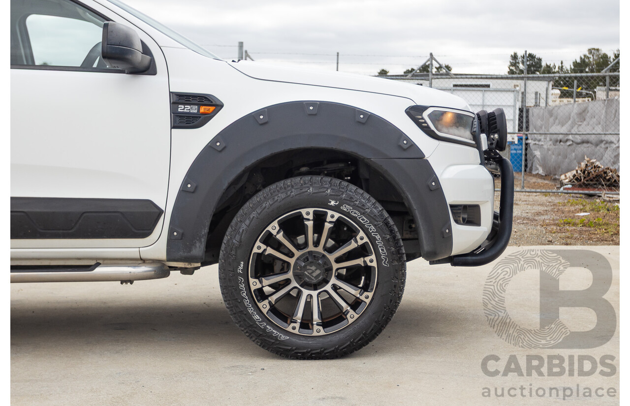 08/2015 Ford Ranger XL 2.2 (4x4) PX Crew Cab Utility Cool White Turbo Diesel 2.2L