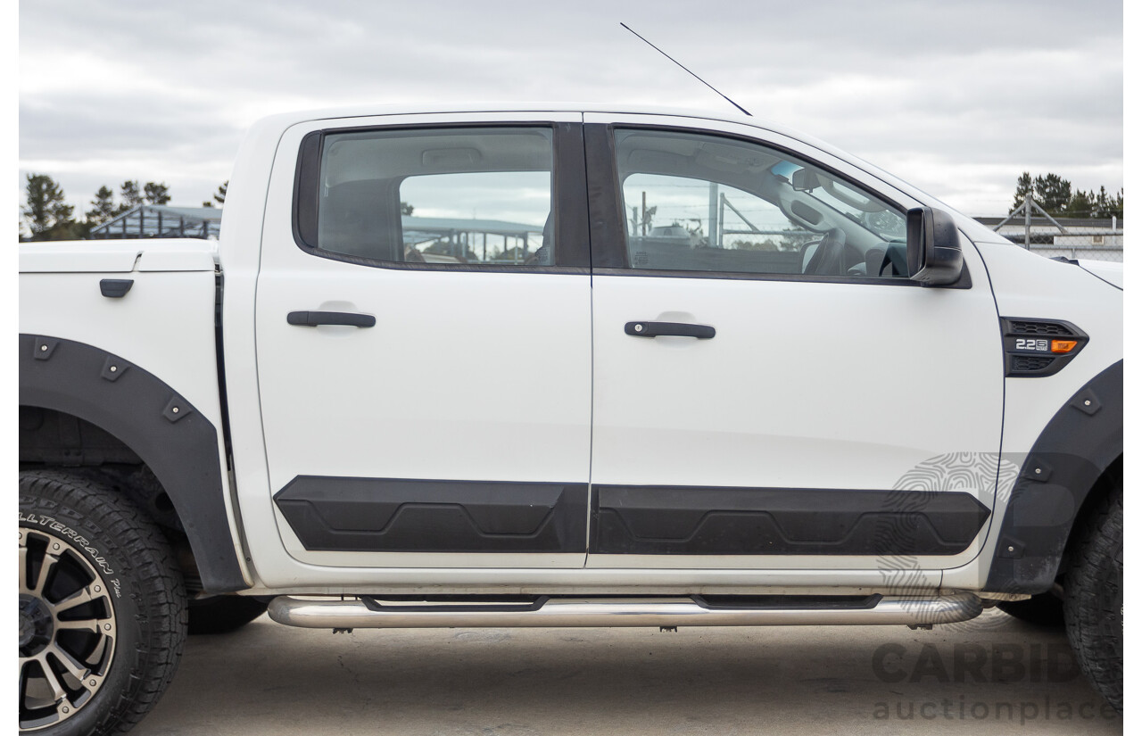 08/2015 Ford Ranger XL 2.2 (4x4) PX Crew Cab Utility Cool White Turbo Diesel 2.2L
