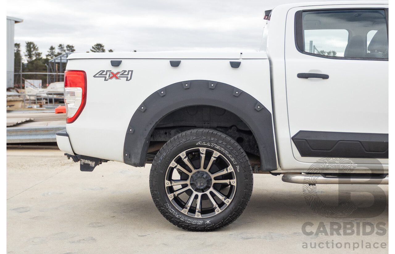 08/2015 Ford Ranger XL 2.2 (4x4) PX Crew Cab Utility Cool White Turbo Diesel 2.2L