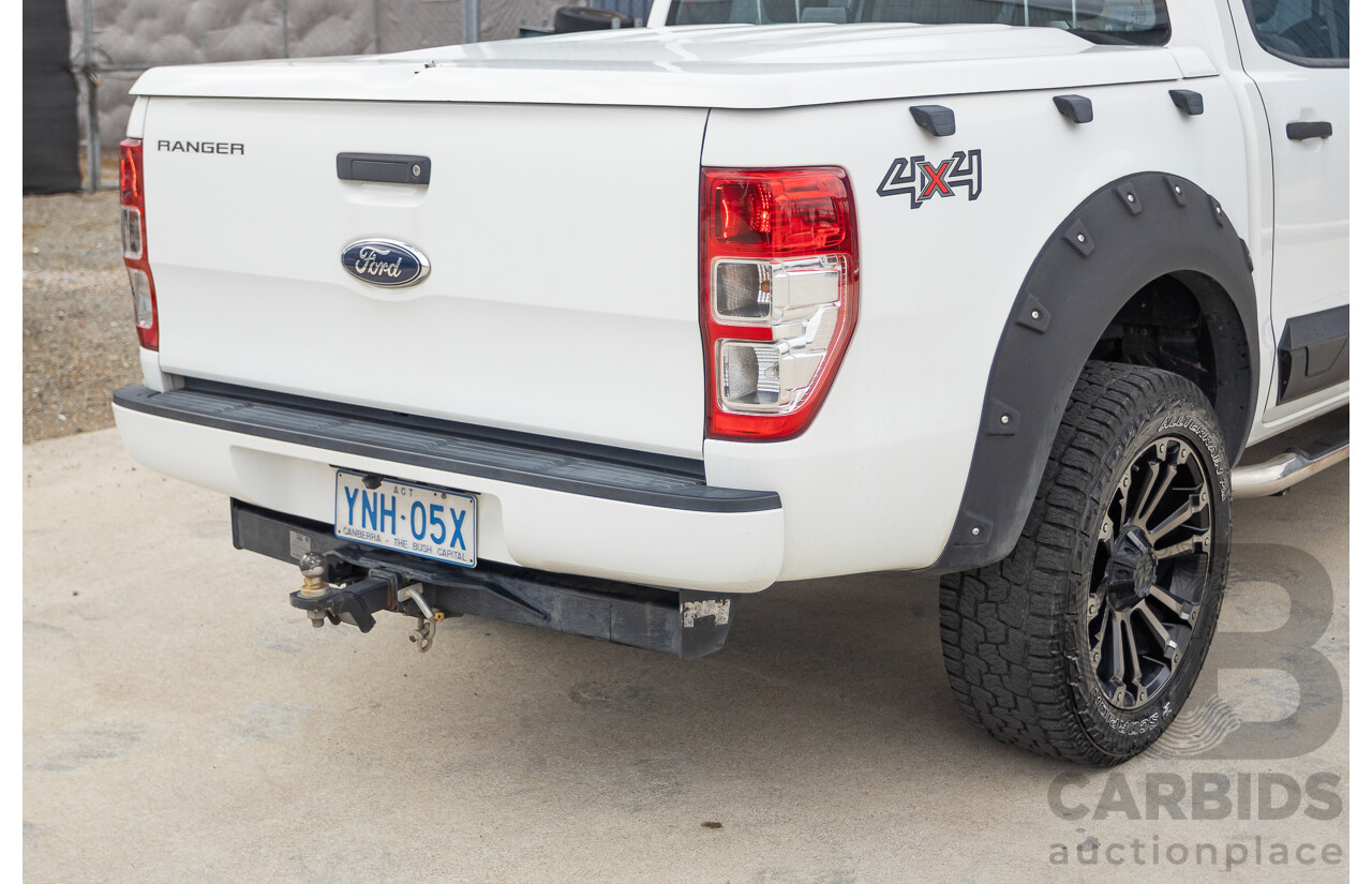 08/2015 Ford Ranger XL 2.2 (4x4) PX Crew Cab Utility Cool White Turbo Diesel 2.2L