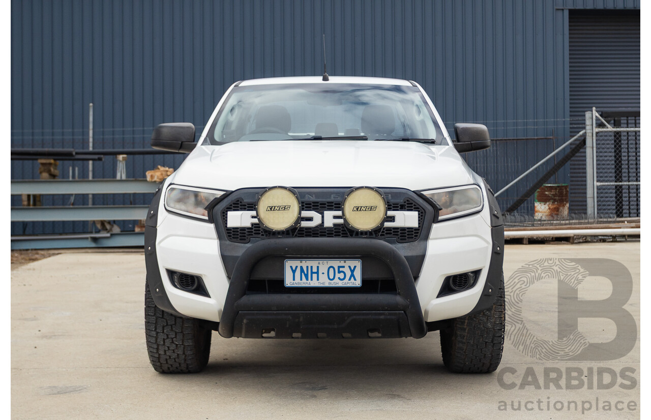 08/2015 Ford Ranger XL 2.2 (4x4) PX Crew Cab Utility Cool White Turbo Diesel 2.2L