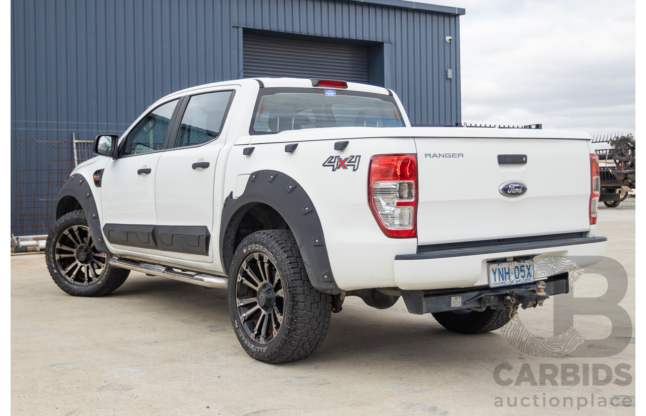 08/2015 Ford Ranger XL 2.2 (4x4) PX Crew Cab Utility Cool White Turbo Diesel 2.2L