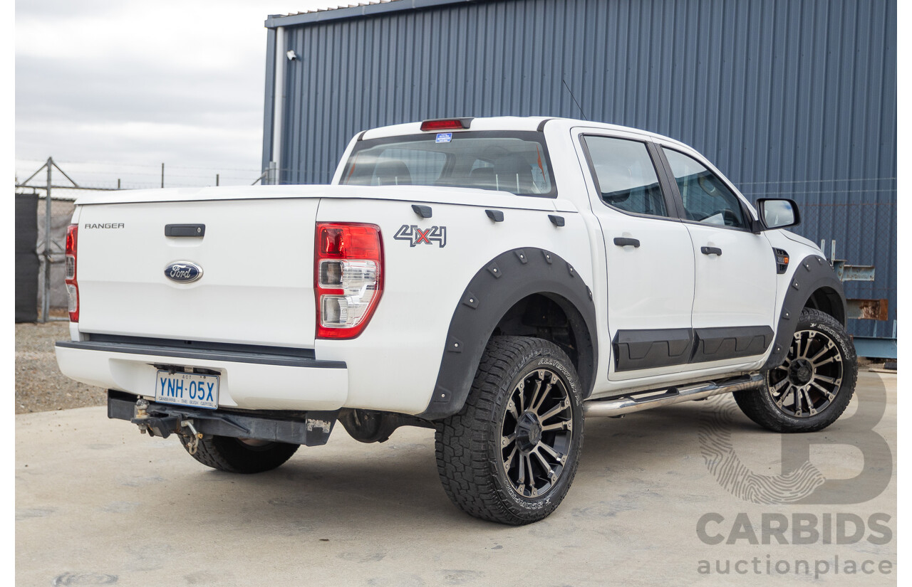 08/2015 Ford Ranger XL 2.2 (4x4) PX Crew Cab Utility Cool White Turbo Diesel 2.2L