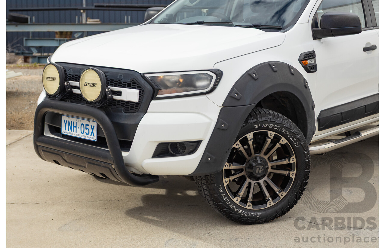 08/2015 Ford Ranger XL 2.2 (4x4) PX Crew Cab Utility Cool White Turbo Diesel 2.2L