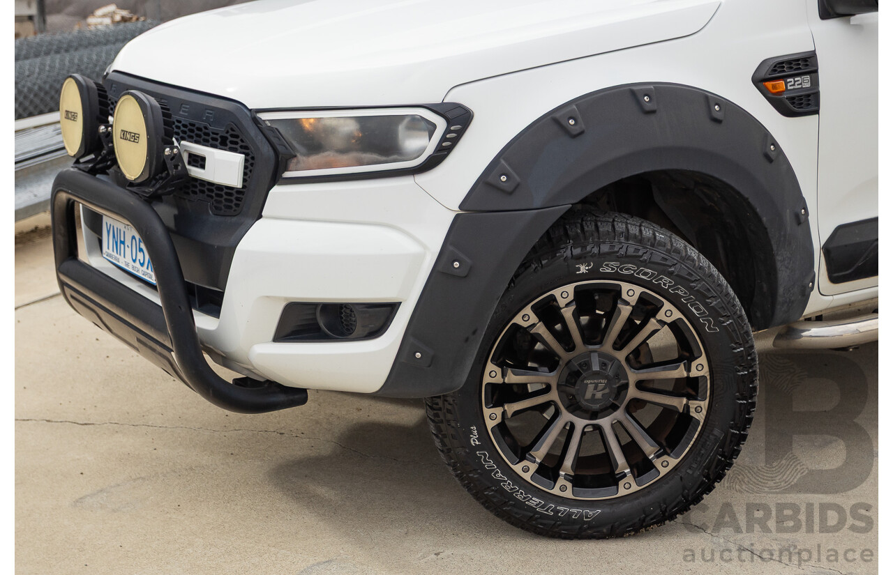 08/2015 Ford Ranger XL 2.2 (4x4) PX Crew Cab Utility Cool White Turbo Diesel 2.2L