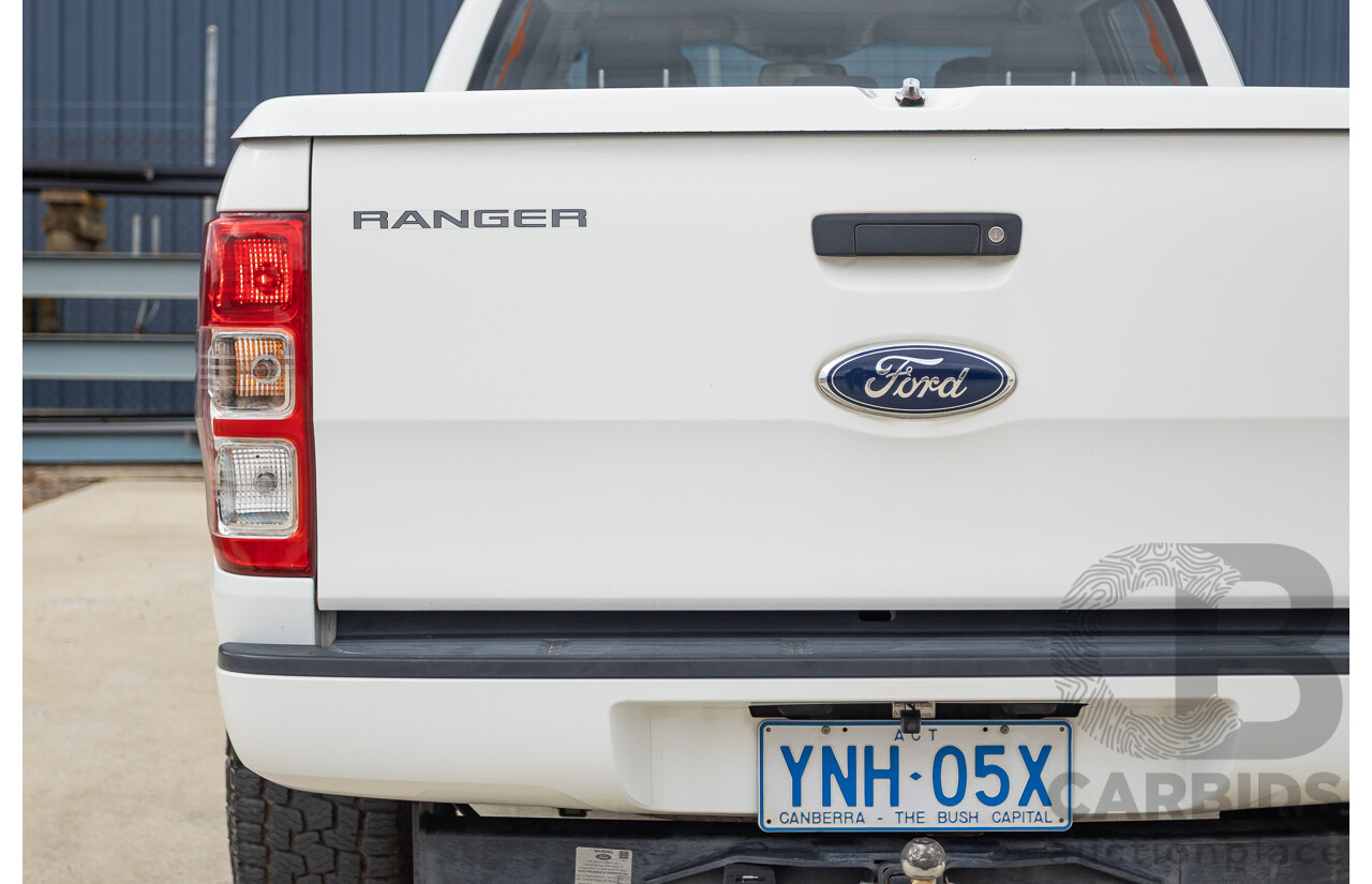 08/2015 Ford Ranger XL 2.2 (4x4) PX Crew Cab Utility Cool White Turbo Diesel 2.2L