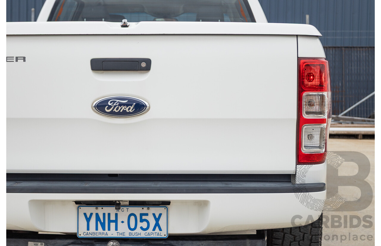 08/2015 Ford Ranger XL 2.2 (4x4) PX Crew Cab Utility Cool White Turbo Diesel 2.2L