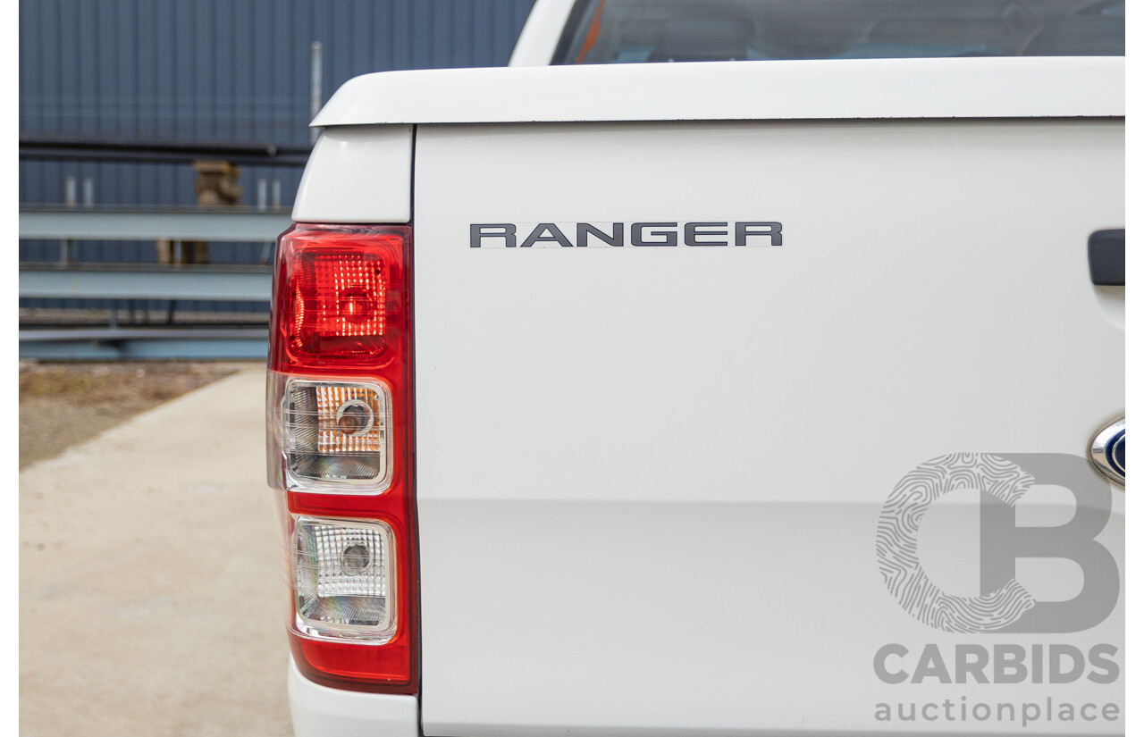 08/2015 Ford Ranger XL 2.2 (4x4) PX Crew Cab Utility Cool White Turbo Diesel 2.2L