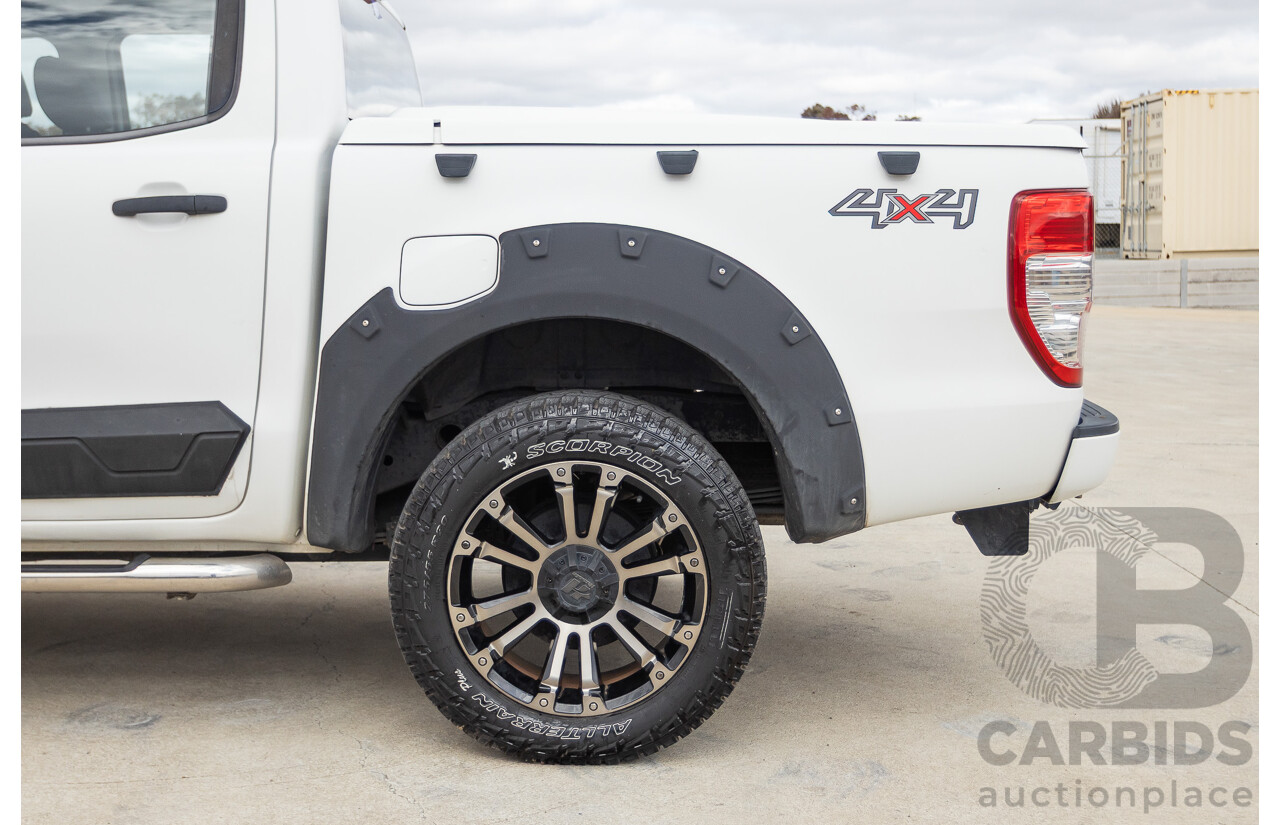 08/2015 Ford Ranger XL 2.2 (4x4) PX Crew Cab Utility Cool White Turbo Diesel 2.2L