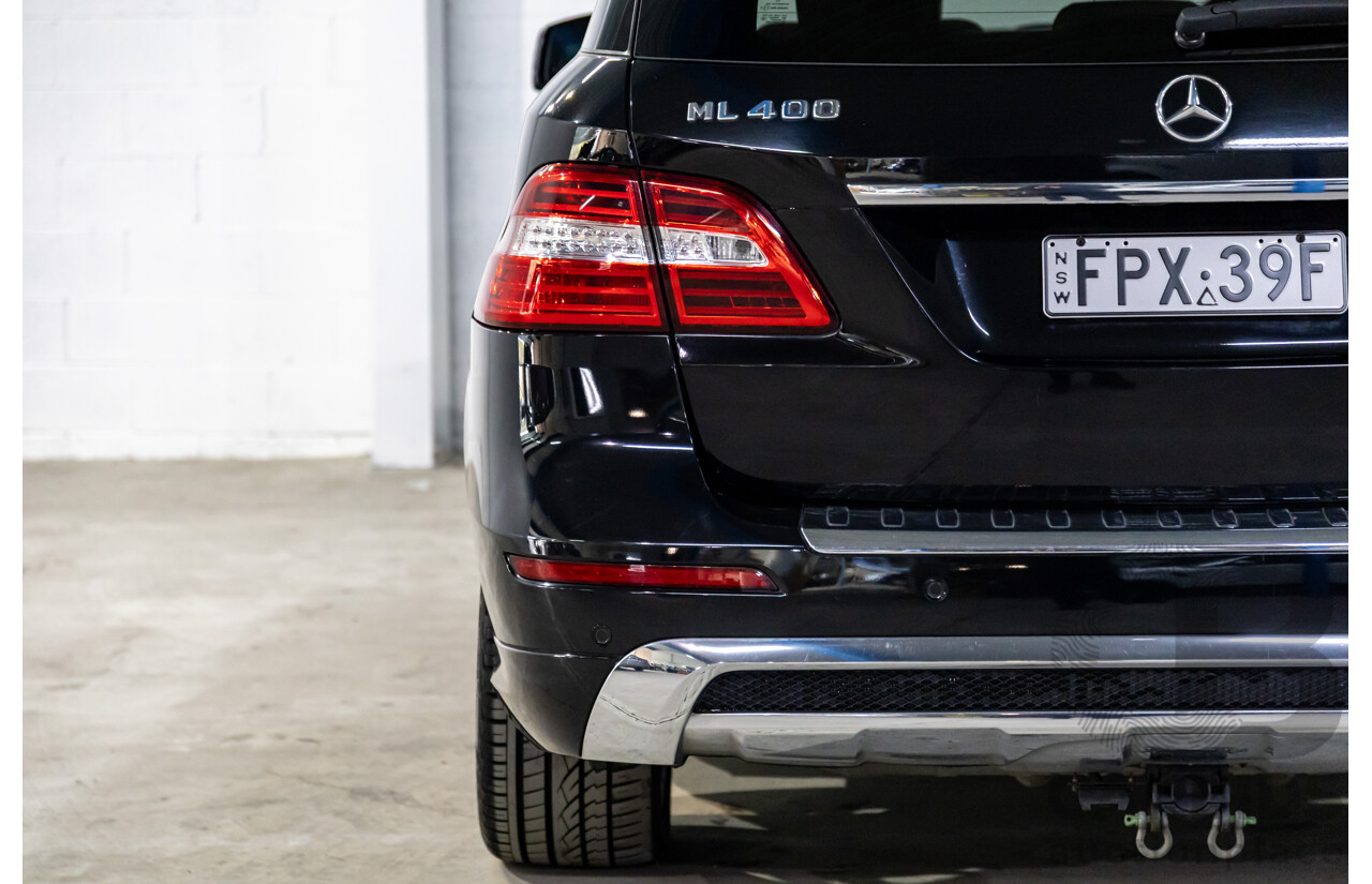10/2014 Mercedes-Benz ML400 (4x4) 166 MY14 4d Wagon Black Obsidian Metallic Twin Turbo V6 3.0L