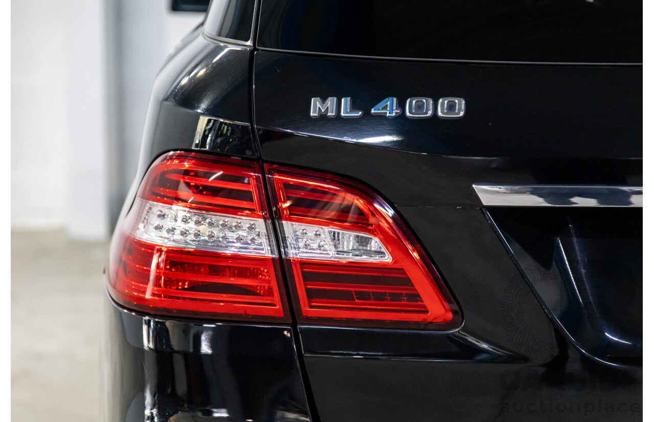 10/2014 Mercedes-Benz ML400 (4x4) 166 MY14 4d Wagon Black Obsidian Metallic Twin Turbo V6 3.0L