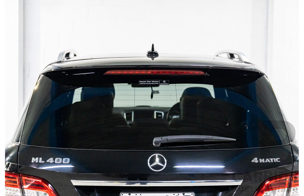 10/2014 Mercedes-Benz ML400 (4x4) 166 MY14 4d Wagon Black Obsidian Metallic Twin Turbo V6 3.0L