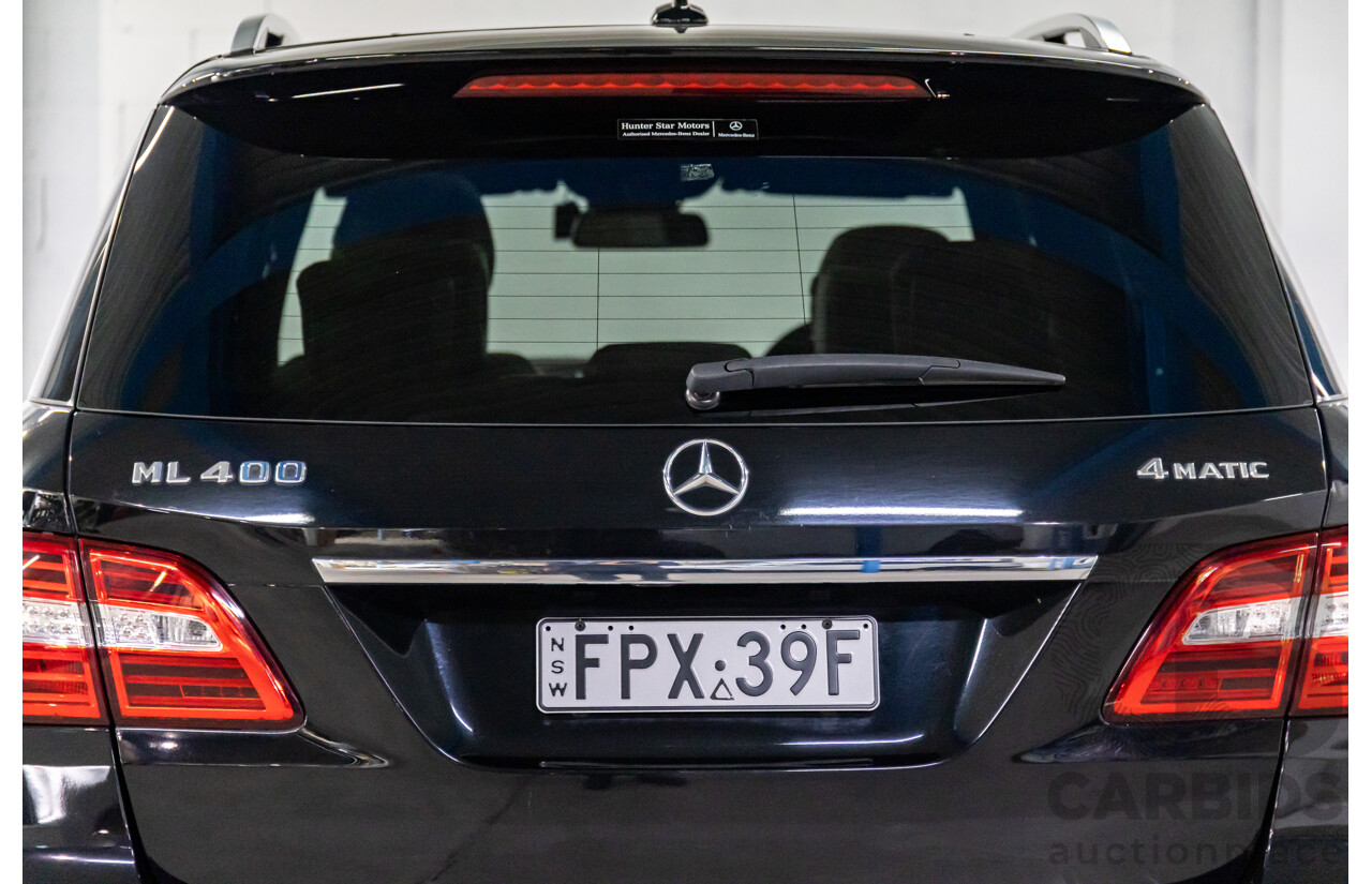 10/2014 Mercedes-Benz ML400 (4x4) 166 MY14 4d Wagon Black Obsidian Metallic Twin Turbo V6 3.0L