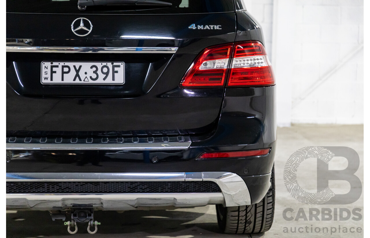 10/2014 Mercedes-Benz ML400 (4x4) 166 MY14 4d Wagon Black Obsidian Metallic Twin Turbo V6 3.0L