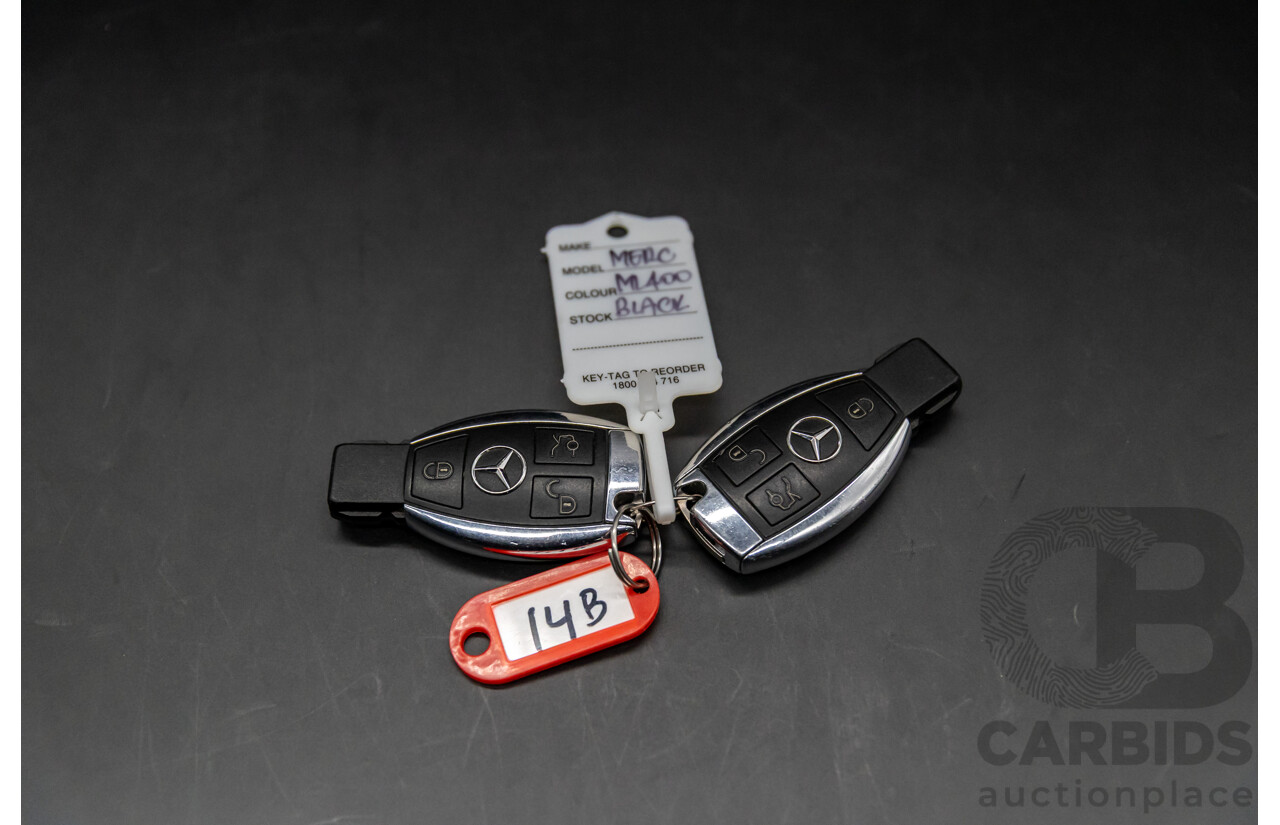 10/2014 Mercedes-Benz ML400 (4x4) 166 MY14 4d Wagon Black Obsidian Metallic Twin Turbo V6 3.0L