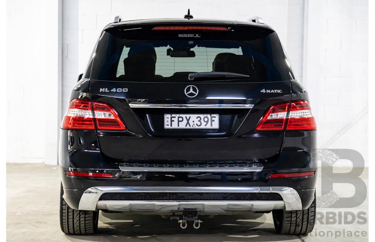 10/2014 Mercedes-Benz ML400 (4x4) 166 MY14 4d Wagon Black Obsidian Metallic Twin Turbo V6 3.0L