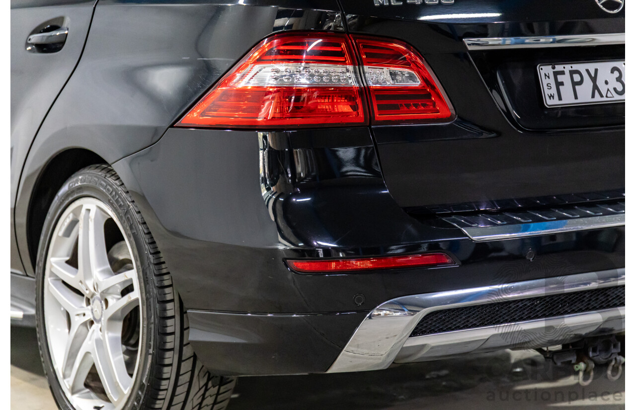 10/2014 Mercedes-Benz ML400 (4x4) 166 MY14 4d Wagon Black Obsidian Metallic Twin Turbo V6 3.0L