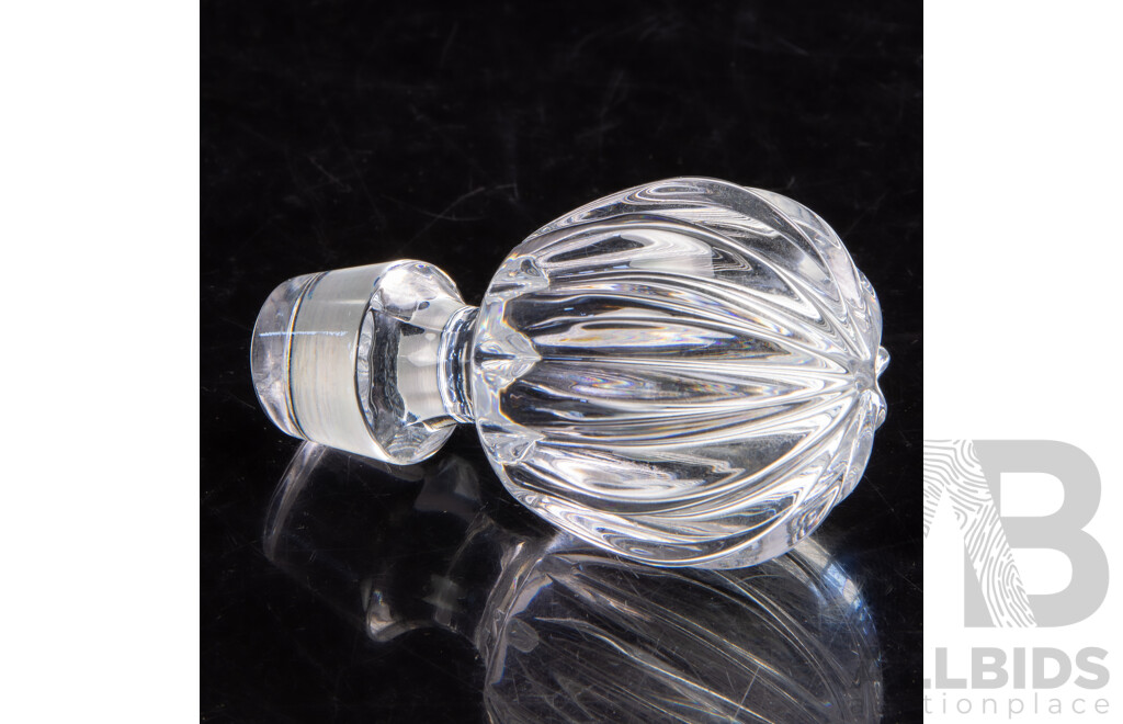 Vintage Crystal Ships Decanter with Stopper