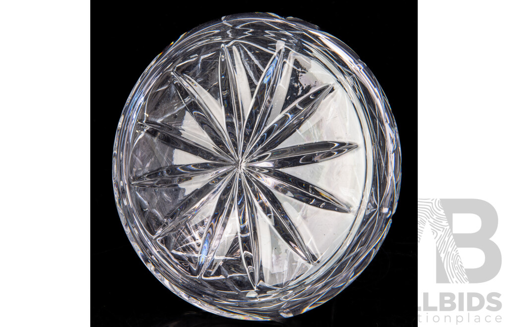 Vintage Crystal Ships Decanter with Stopper