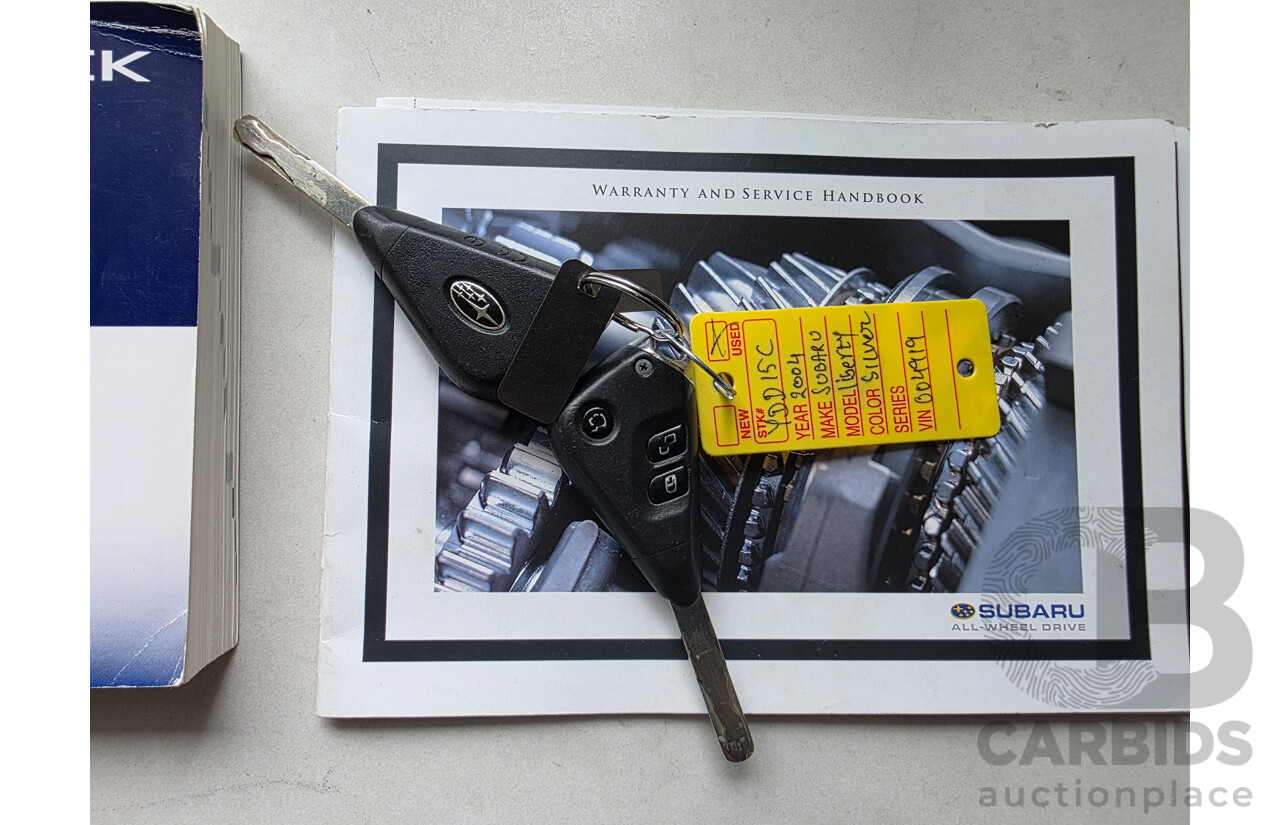 2/2004 Subaru Liberty 2.0i MY04 4d Sedan Silver 2.0L