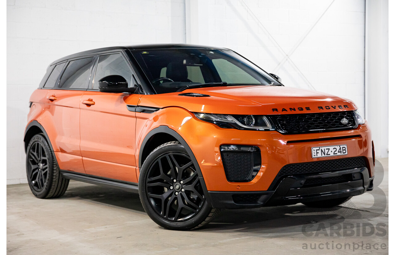 04/2016 Range Rover Evoque Td4 180 HSE Dynamic (AWD) LV MY16.5 5d Wagon Phoenix Orange Mica Metallic Turbo Diesel 2.0L