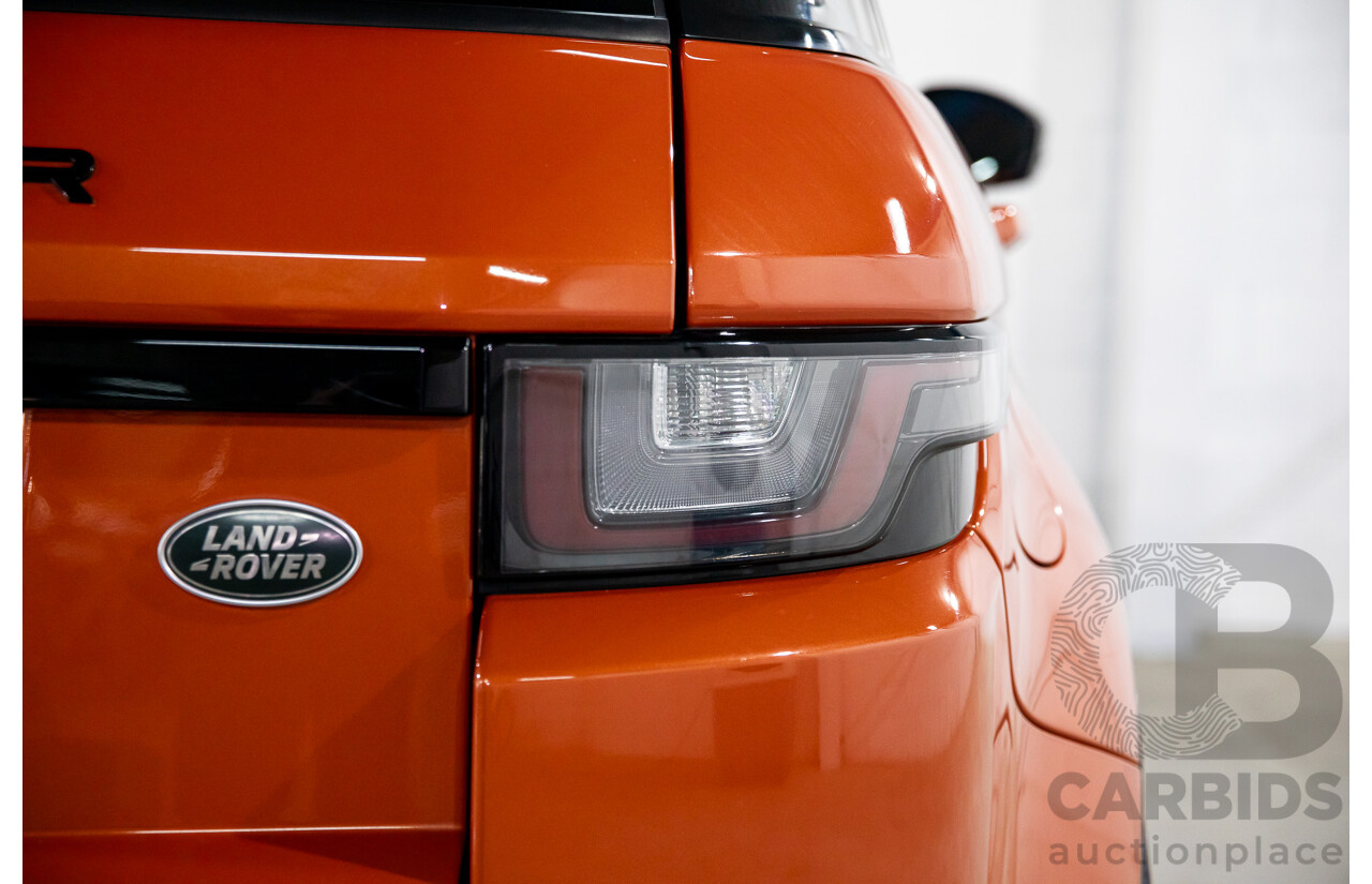 04/2016 Range Rover Evoque Td4 180 HSE Dynamic (AWD) LV MY16.5 5d Wagon Phoenix Orange Mica Metallic Turbo Diesel 2.0L