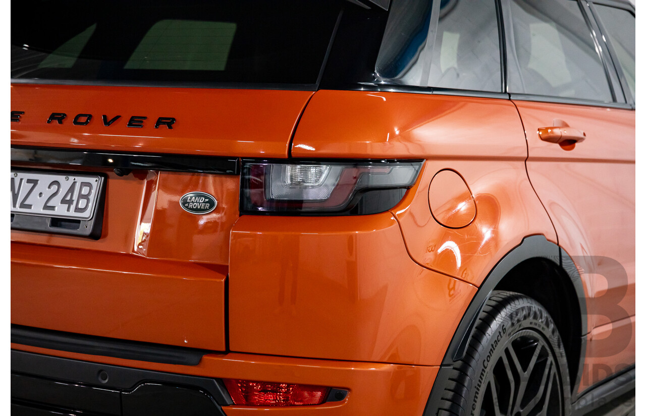 04/2016 Range Rover Evoque Td4 180 HSE Dynamic (AWD) LV MY16.5 5d Wagon Phoenix Orange Mica Metallic Turbo Diesel 2.0L