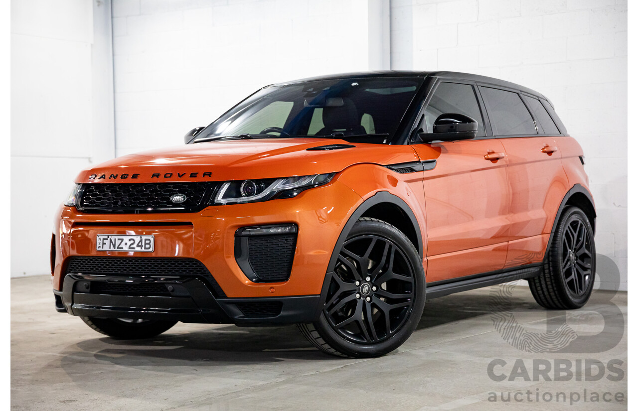 04/2016 Range Rover Evoque Td4 180 HSE Dynamic (AWD) LV MY16.5 5d Wagon Phoenix Orange Mica Metallic Turbo Diesel 2.0L