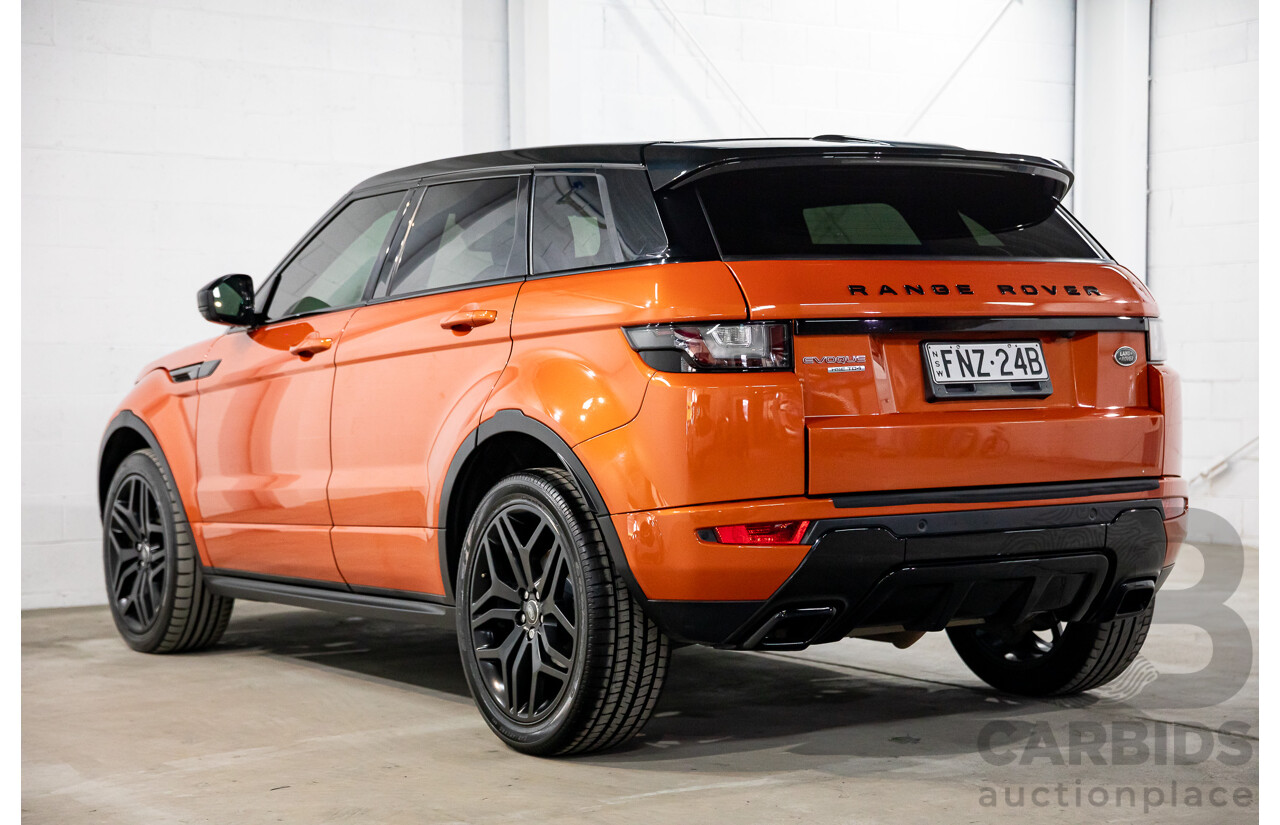 04/2016 Range Rover Evoque Td4 180 HSE Dynamic (AWD) LV MY16.5 5d Wagon Phoenix Orange Mica Metallic Turbo Diesel 2.0L