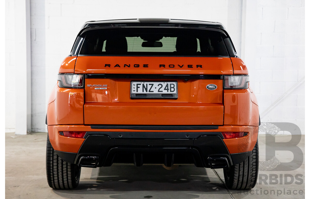 04/2016 Range Rover Evoque Td4 180 HSE Dynamic (AWD) LV MY16.5 5d Wagon Phoenix Orange Mica Metallic Turbo Diesel 2.0L
