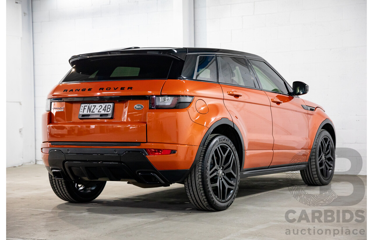 04/2016 Range Rover Evoque Td4 180 HSE Dynamic (AWD) LV MY16.5 5d Wagon Phoenix Orange Mica Metallic Turbo Diesel 2.0L