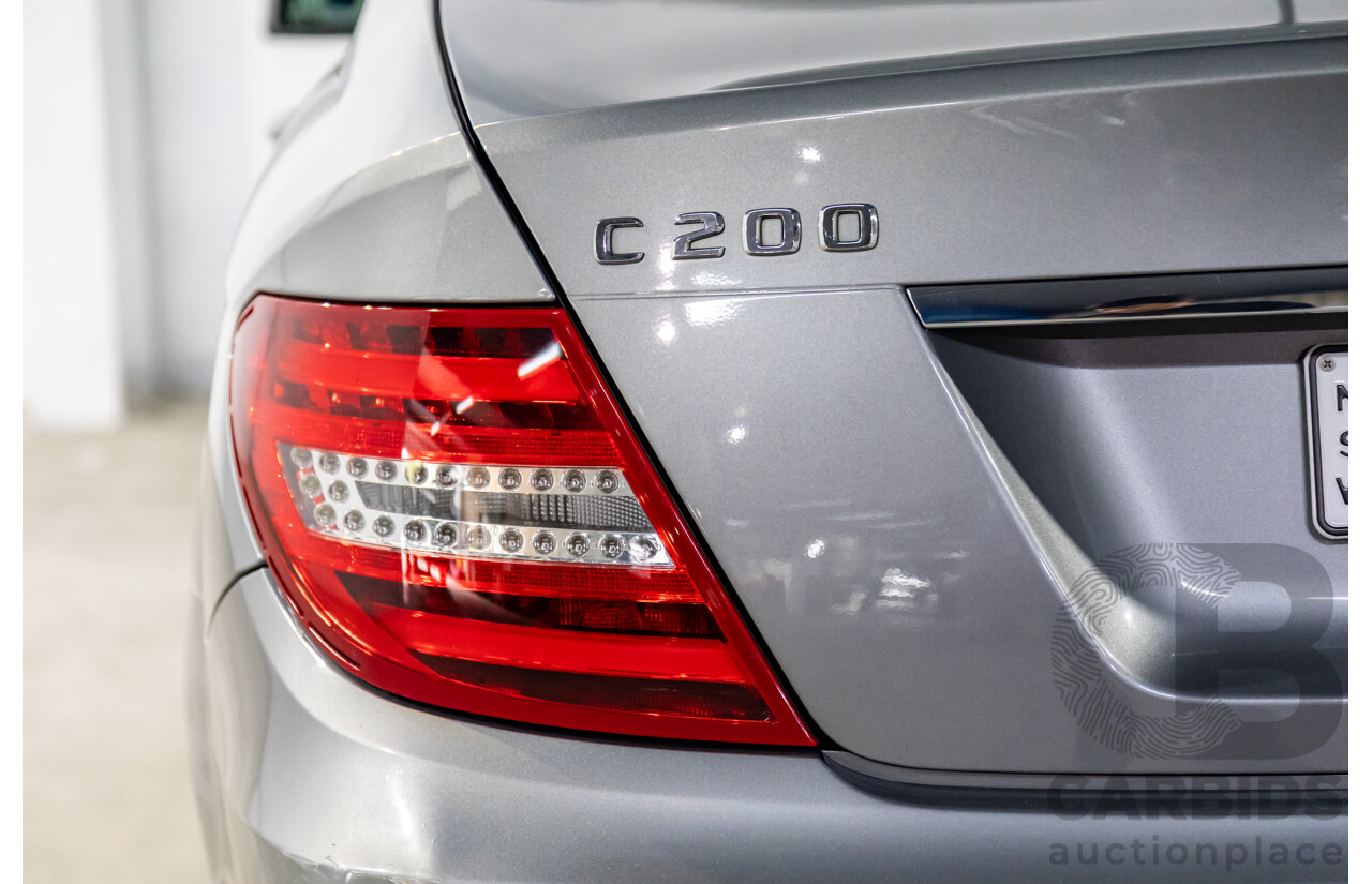6/2011 Mercedes-Benz C200 CGI W204 MY10 4d Sedan Palladium Silver Turbo 1.8L