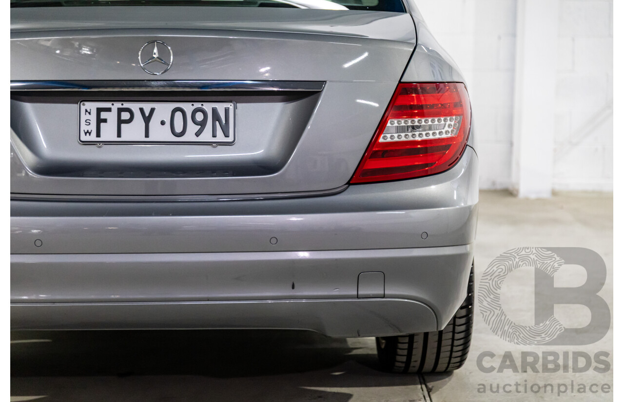 6/2011 Mercedes-Benz C200 CGI W204 MY10 4d Sedan Palladium Silver Turbo 1.8L