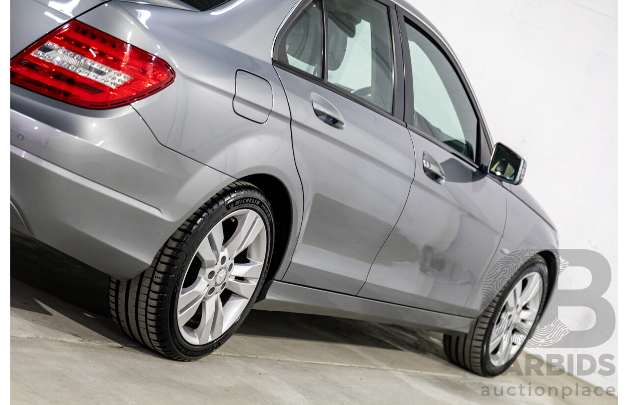 6/2011 Mercedes-Benz C200 CGI W204 MY10 4d Sedan Palladium Silver Turbo 1.8L