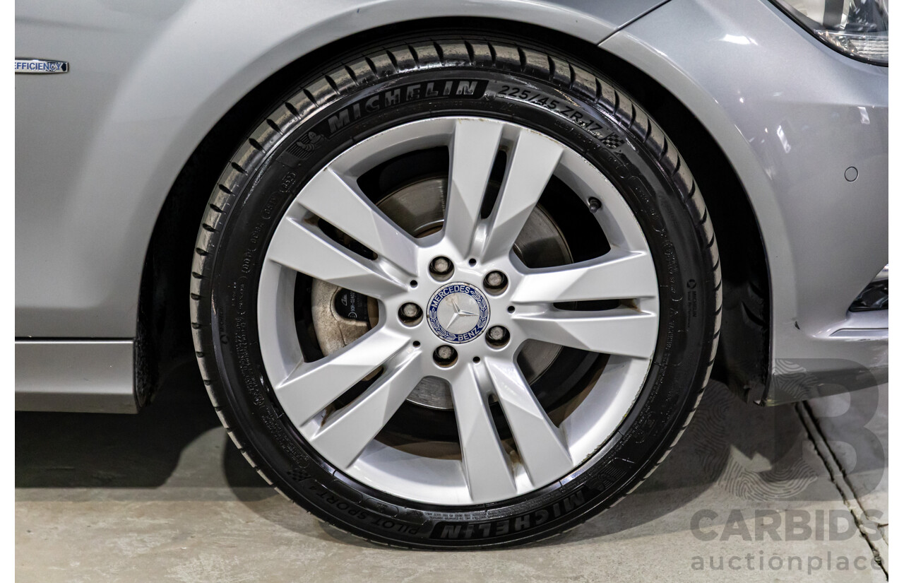 6/2011 Mercedes-Benz C200 CGI W204 MY10 4d Sedan Palladium Silver Turbo 1.8L