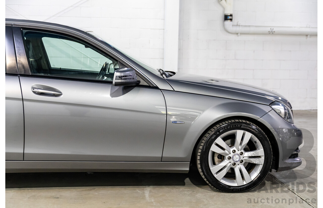 6/2011 Mercedes-Benz C200 CGI W204 MY10 4d Sedan Palladium Silver Turbo 1.8L