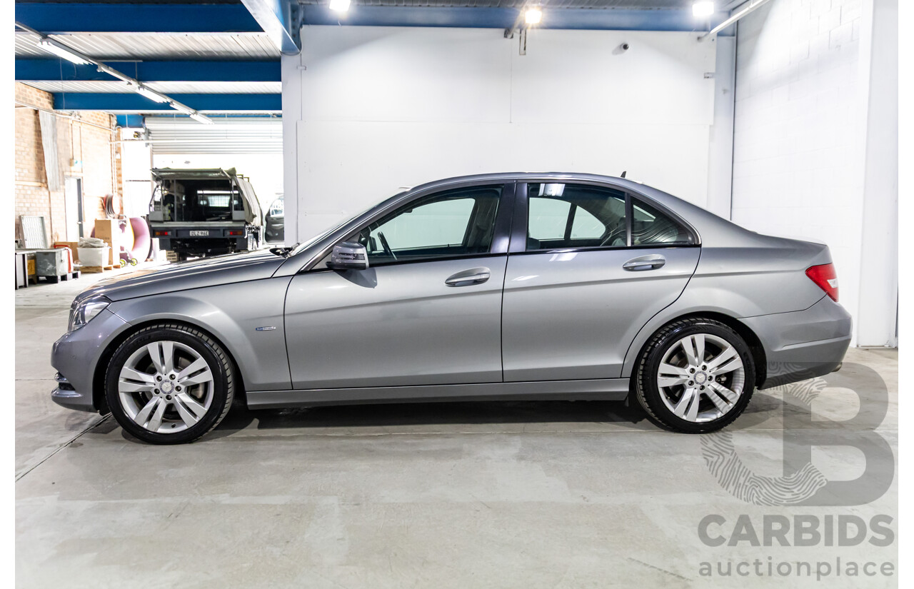6/2011 Mercedes-Benz C200 CGI W204 MY10 4d Sedan Palladium Silver Turbo 1.8L