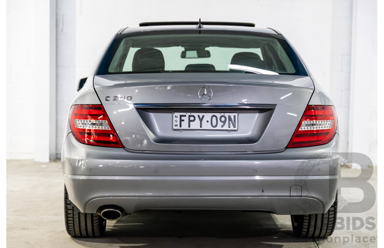 6/2011 Mercedes-Benz C200 CGI W204 MY10 4d Sedan Palladium Silver Turbo 1.8L