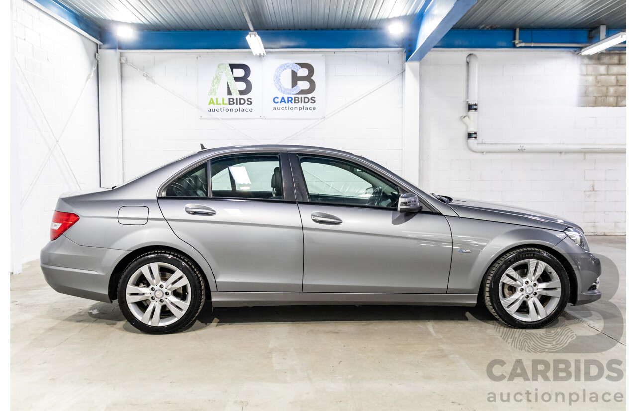 6/2011 Mercedes-Benz C200 CGI W204 MY10 4d Sedan Palladium Silver Turbo 1.8L