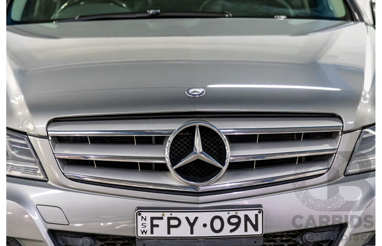 6/2011 Mercedes-Benz C200 CGI W204 MY10 4d Sedan Palladium Silver Turbo 1.8L