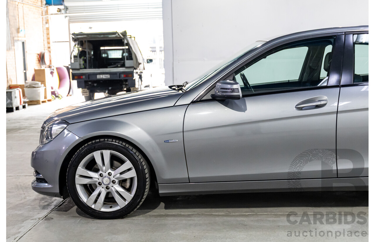 6/2011 Mercedes-Benz C200 CGI W204 MY10 4d Sedan Palladium Silver Turbo 1.8L