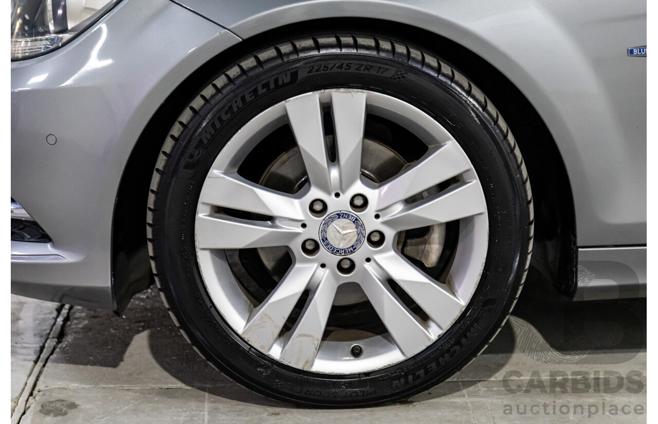 6/2011 Mercedes-Benz C200 CGI W204 MY10 4d Sedan Palladium Silver Turbo 1.8L