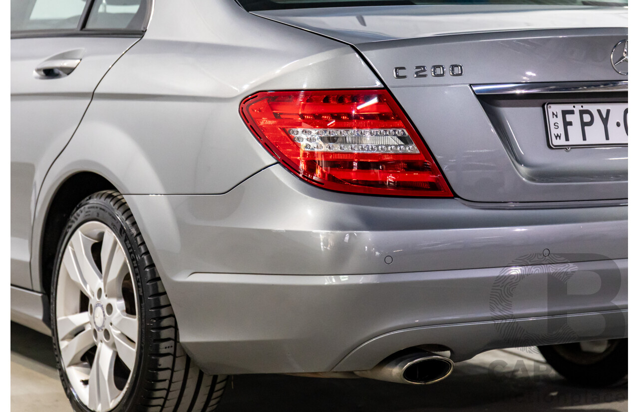 6/2011 Mercedes-Benz C200 CGI W204 MY10 4d Sedan Palladium Silver Turbo 1.8L