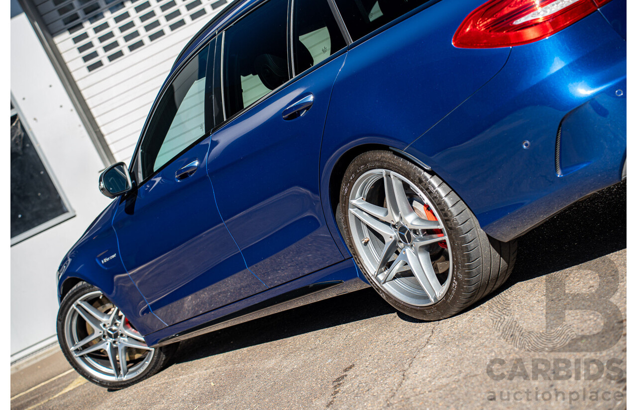7/2015 Mercedes-Benz C63 AMG S 205 4d Wagon Brilliant Blue Metallic Twin Turbo V8 4.0L